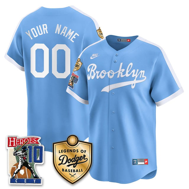 Dodgers Ron Cey Legends Of Dodgers Baseball Custom Jersey THROWBACK ROYAL