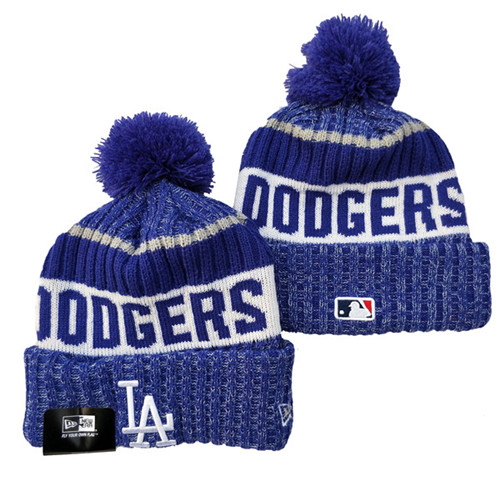 Dodgers Team Logo Blue Knit Hat YD