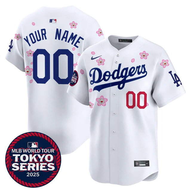 Dodgers Tokyo Series 2025 Vapor Premier Limited Custom Jersey - Stitched.webp