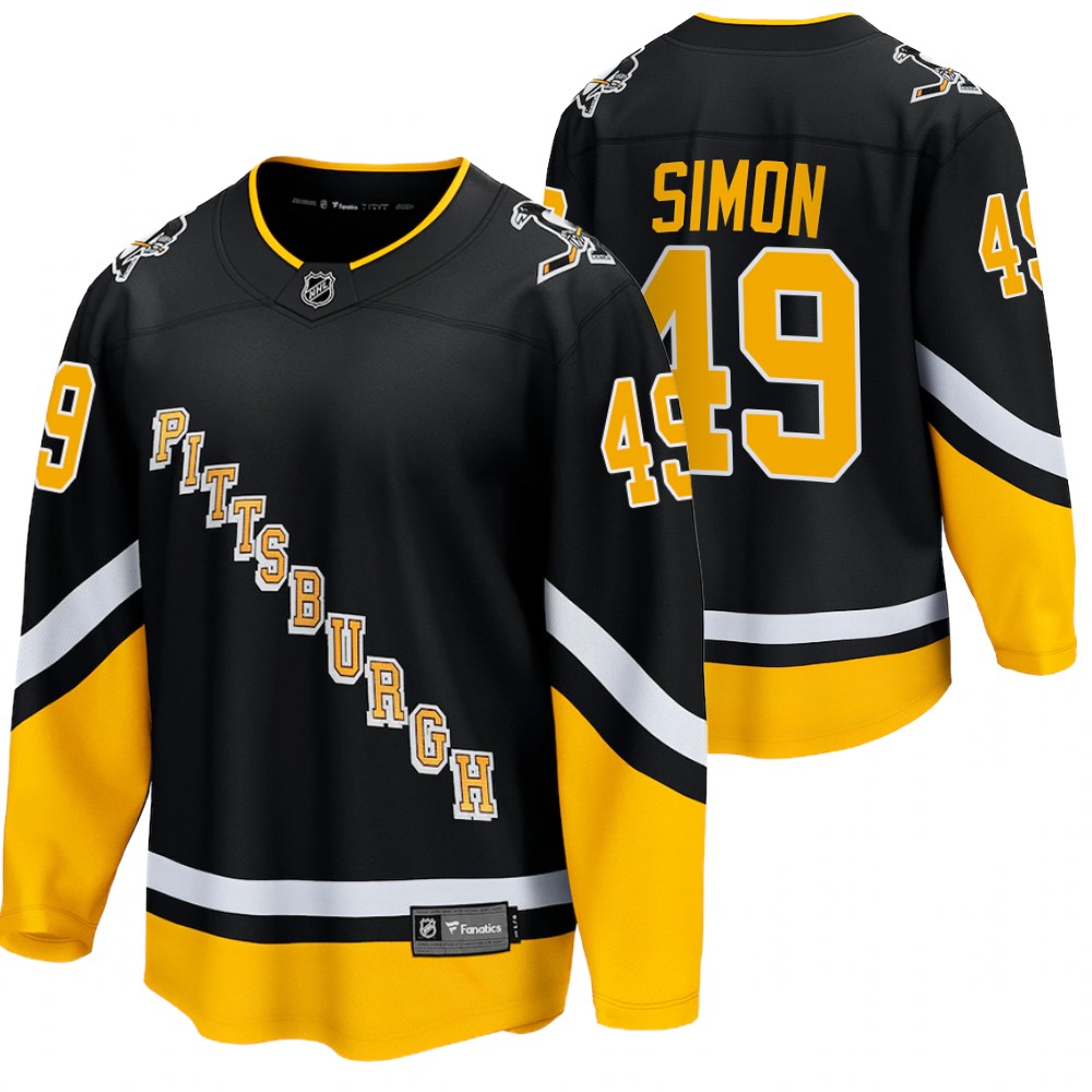 Dominik Simon Jersey Pittsburgh Penguins Alternate Black 2021-22 Premier Breakaway