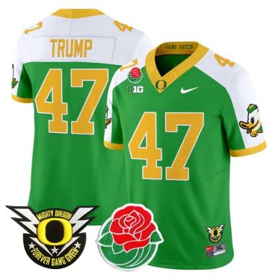 Donald Trump Jersey #47 Oregon Ducks 2025 Rose Bowl Game Vapor Green Alternate
