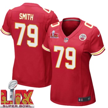 Donovan Smith No 79 Woman Super Bowl LIX Kansas City Chiefs Home Game 2025 Jersey- Replica