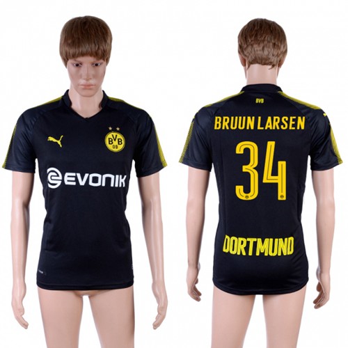 Dortmund #34 Bruun Larsen Away Soccer Club Jersey