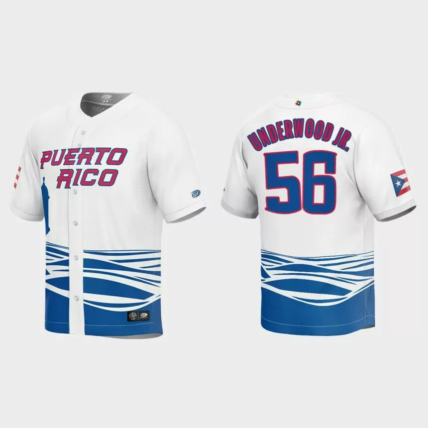 Duane Underwood Jr. Puerto Rico Baseball 2023 World Baseball Classic Jersey – White