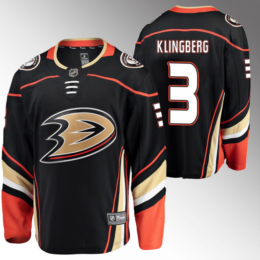 Ducks #3 John Klingberg Black Alternate Jersey