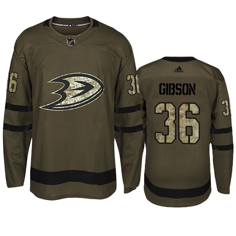 Ducks John Gibson Camo Military Jersey