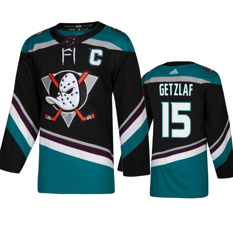 Ducks Ryan Getzlaf Black 25th Anniversary Alternate Jersey