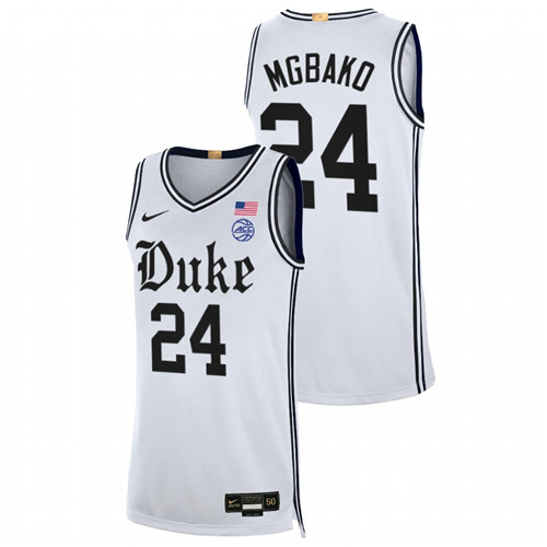 Duke Blue Devils Mackenzie Mgbako Cameron Brotherhood White College Basketball Jersey Men