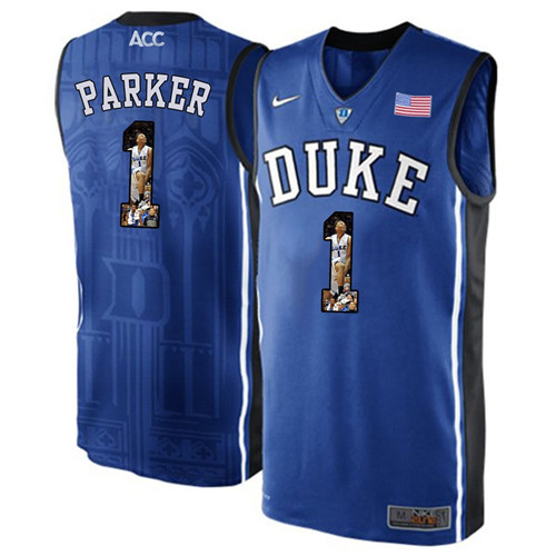 Duke Blue Devils Royal Blue Jabari Parker NCAA College Basketball Player Portrait Fashion Jersey