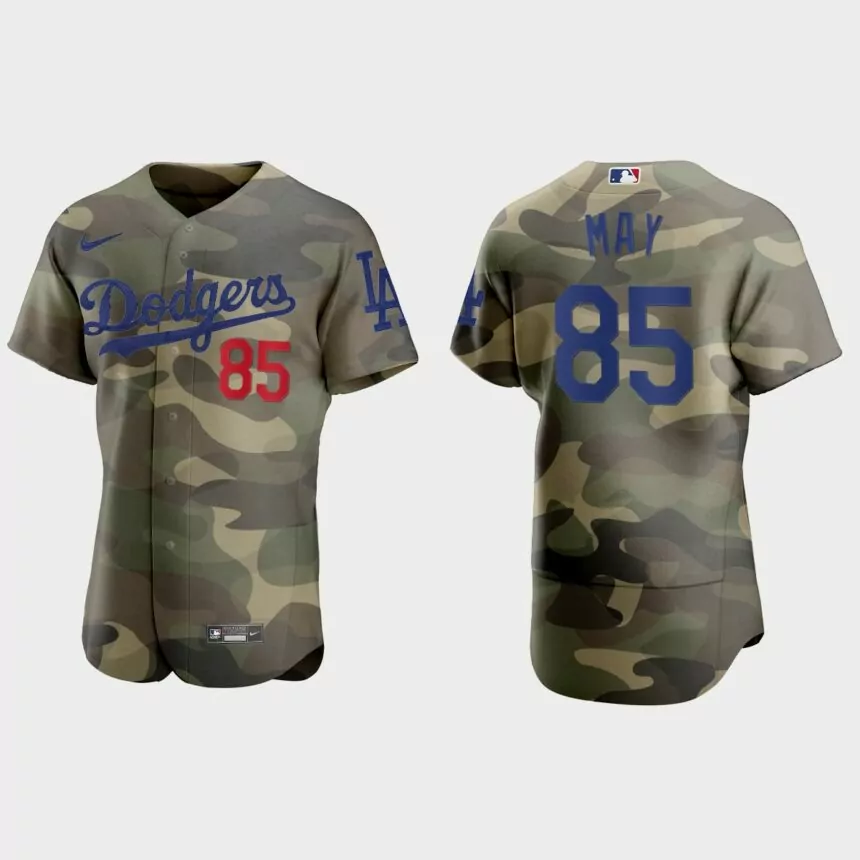 Dustin May Los Angeles Dodgers 2021 National Armed Forces Day Authentic Jersey – Camo