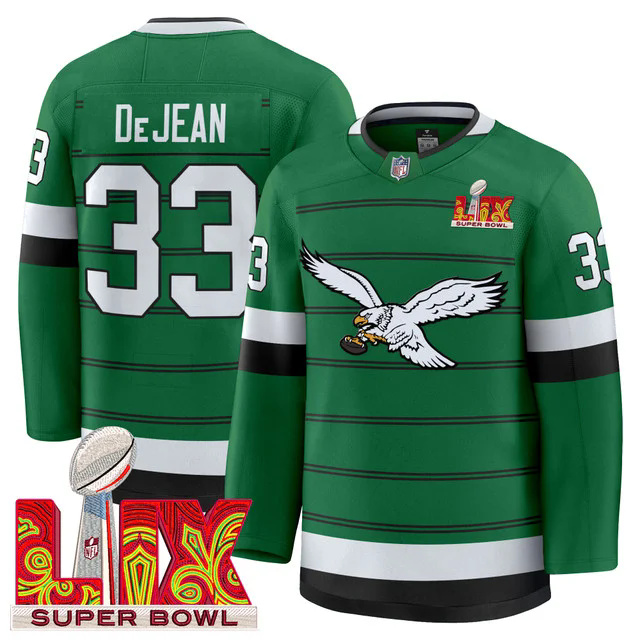Eagles Kelly Green Hockey Premium Jersey #33 DEJEAN.webp