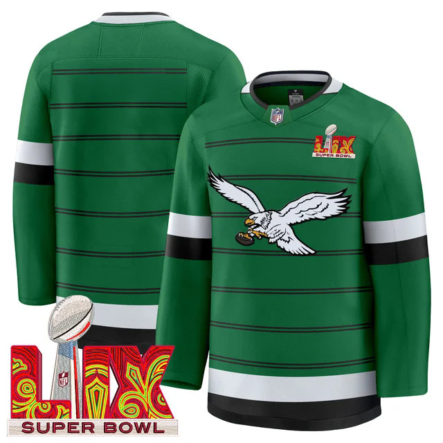 Eagles Kelly Green Hockey Premium Jersey BLANK.webp