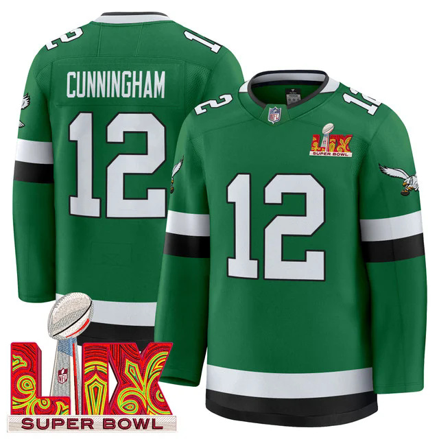 Eagles Kelly Green Hockey Premium Jersey V2 #12 CUNNINGHAM.webp