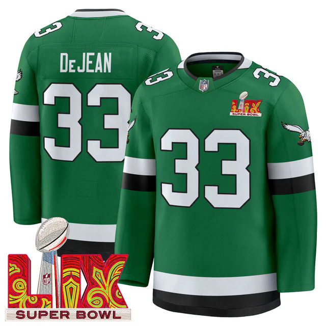 Eagles Kelly Green Hockey Premium Jersey V2 #33 DEJEAN.webp