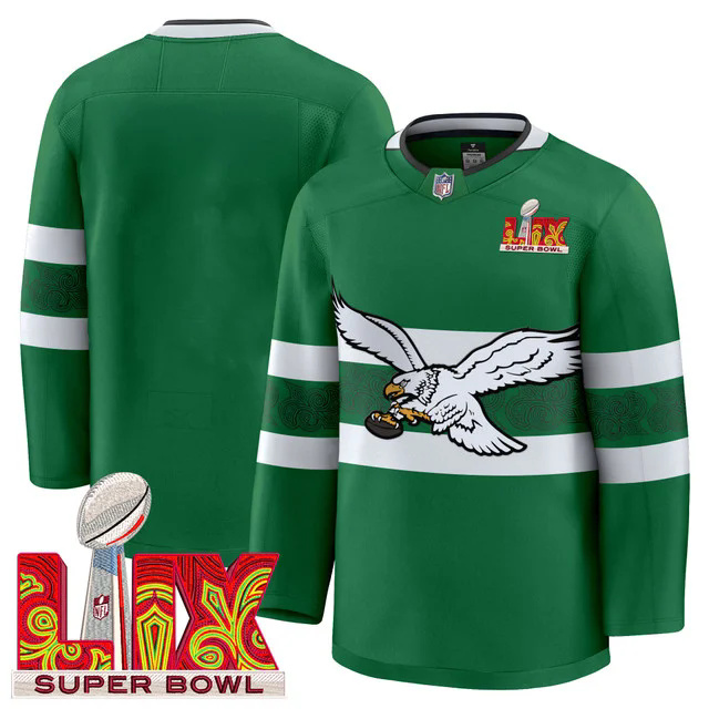 Eagles Kelly Green Hockey Premium Jersey V3 BLANK.webp