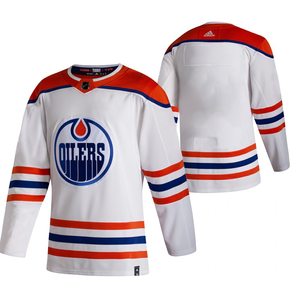 Edmonton Oilers 2021 Reverse Retro Blank Blue Jersey Special Edition Authentic