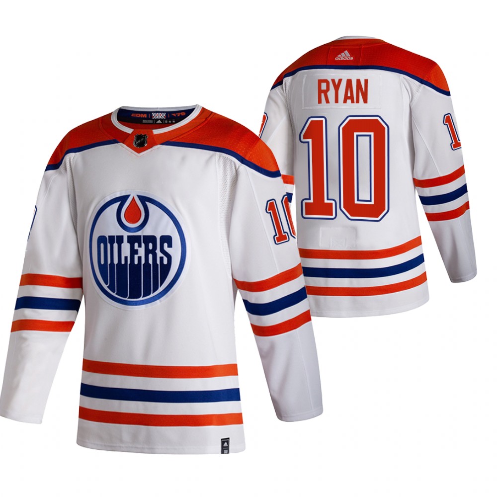 Edmonton Oilers Derek Ryan White 2021 Reverse Retro Special Edition Jersey