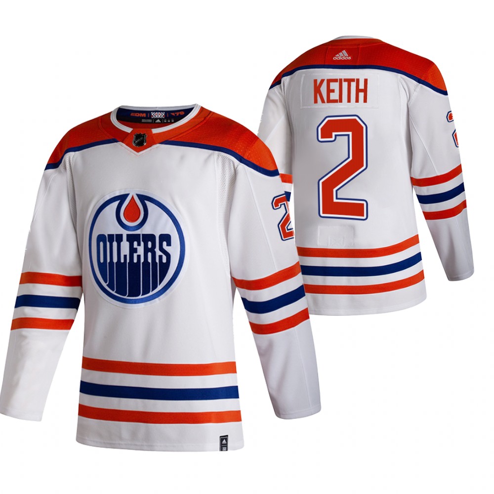 Edmonton Oilers Duncan Keith White 2021 Reverse Retro Special Edition Jersey