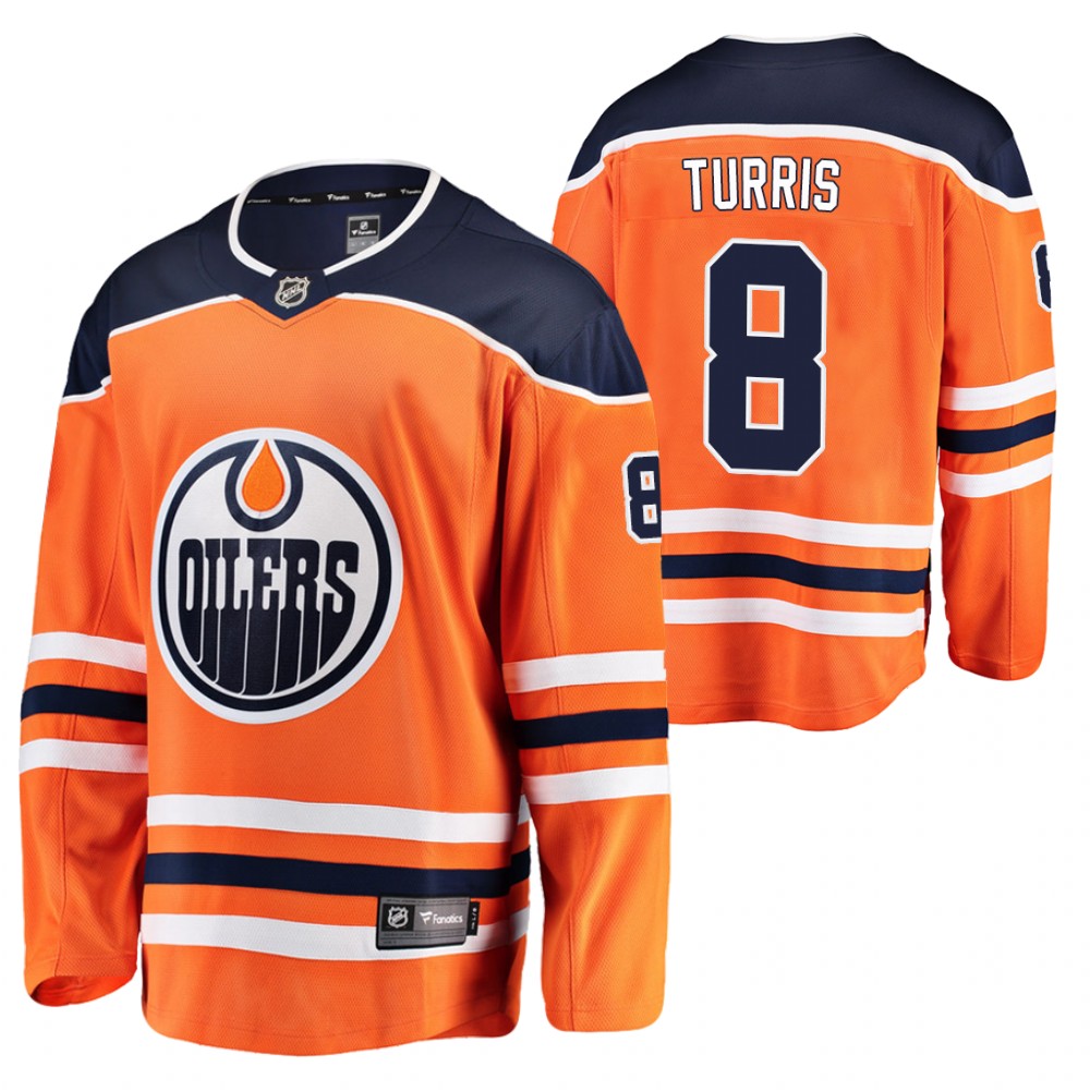 Edmonton Oilers Kyle Turris Orange Home Breakaway Player 2020-21 Jersey