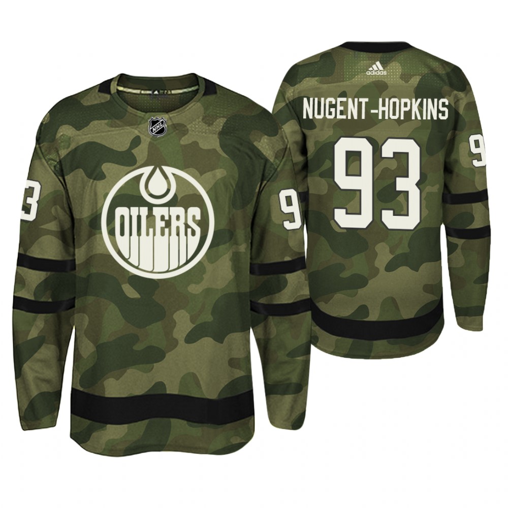 Edmonton Oilers Ryan Nugent-Hopkins Camo Armed Special Forces Player Jersey