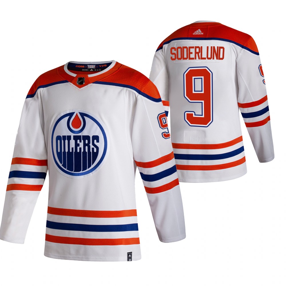 Edmonton Oilers Tim Soderlund White 2021 Reverse Retro Special Edition Jersey