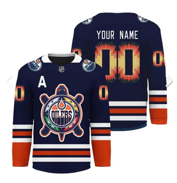 Edmonton Oilers turtle Island Jersey