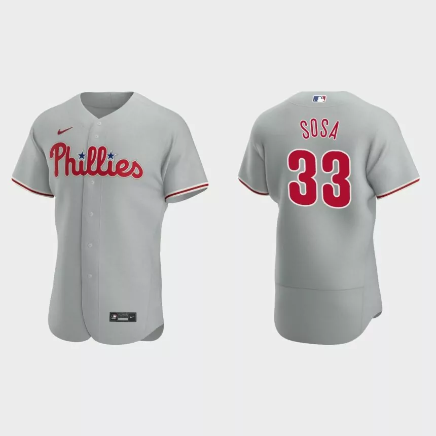 Edmundo Sosa Philadelphia Phillies Authentic Road Jersey – Gray