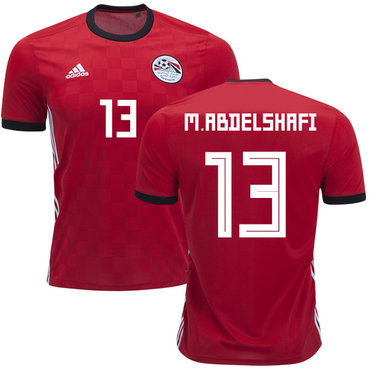 Egypt #13 M.Abdelshafi Red Home Soccer Country Jersey