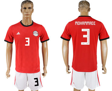 Egypt 3 MOHAMMADI Home 2018 FIFA World Cup Soccer Jersey