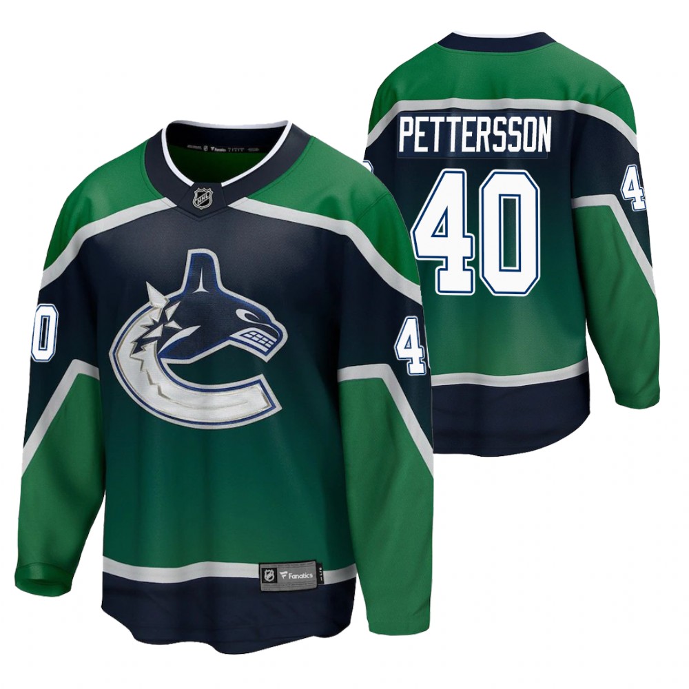 Elias Pettersson Canucks 2021 Special Edition Green Jersey