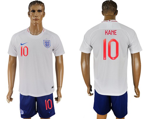 England #10 Kane Home Soccer Country Jersey