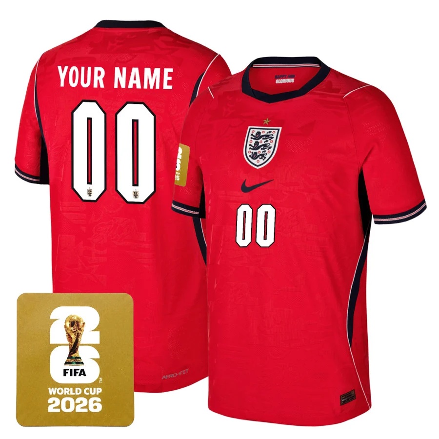 England 2026 World Cup National Team Custom Jersey RED