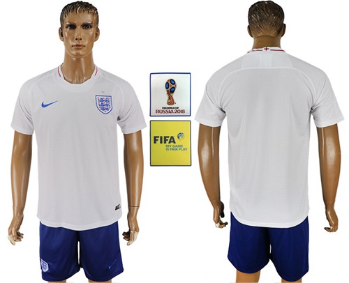England Blank Home Soccer Country Jersey