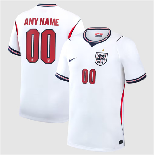 England National Team Nike 2026 Home Stadium Replica Custom Jersey