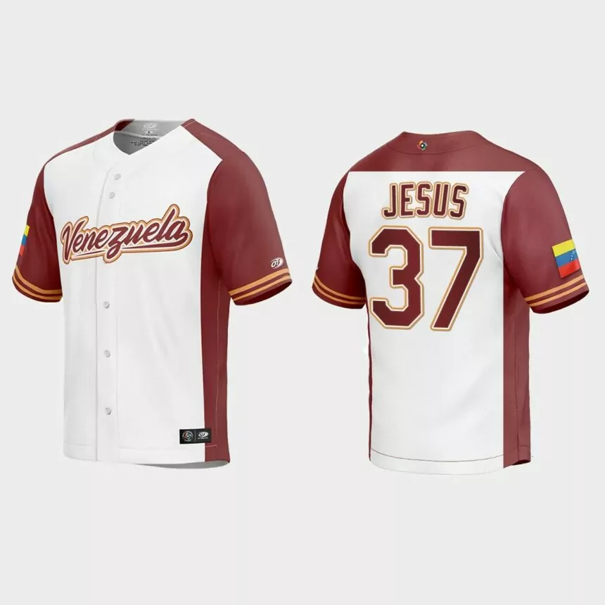 Enmanuel De Jesus Venezuela Baseball 2023 World Baseball Classic Replica Jersey – White