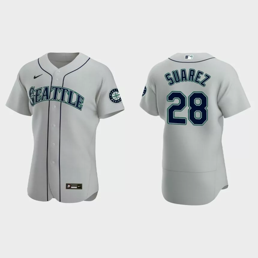 Eugenio Suarez Seattle Mariners Authentic Jersey – Gray