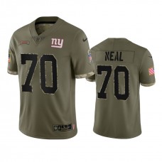 Evan Neal New York Giants Nike Olive 2022 Salute To Service Limited Jersey