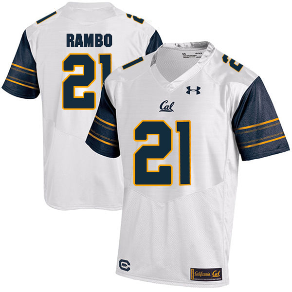 Evan Rambo California Golden Bears Men's Jersey - #21 NCAA White Stitched Authentic