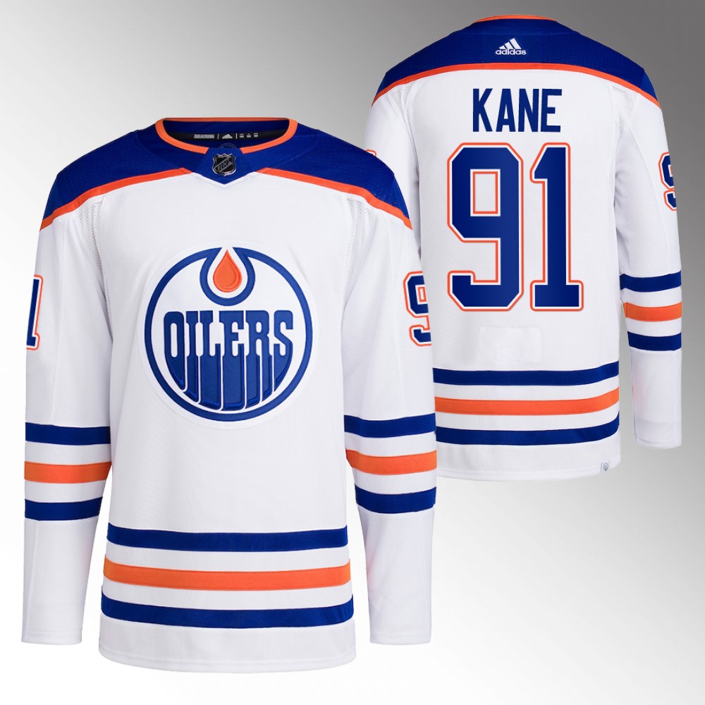 Evander Kane 2022-23 Edmonton Oilers White Primegreen Authentic Away Jersey