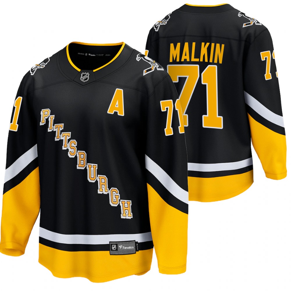 Evgeni Malkin Jersey Pittsburgh Penguins Alternate Black 2021-22 Premier Breakaway