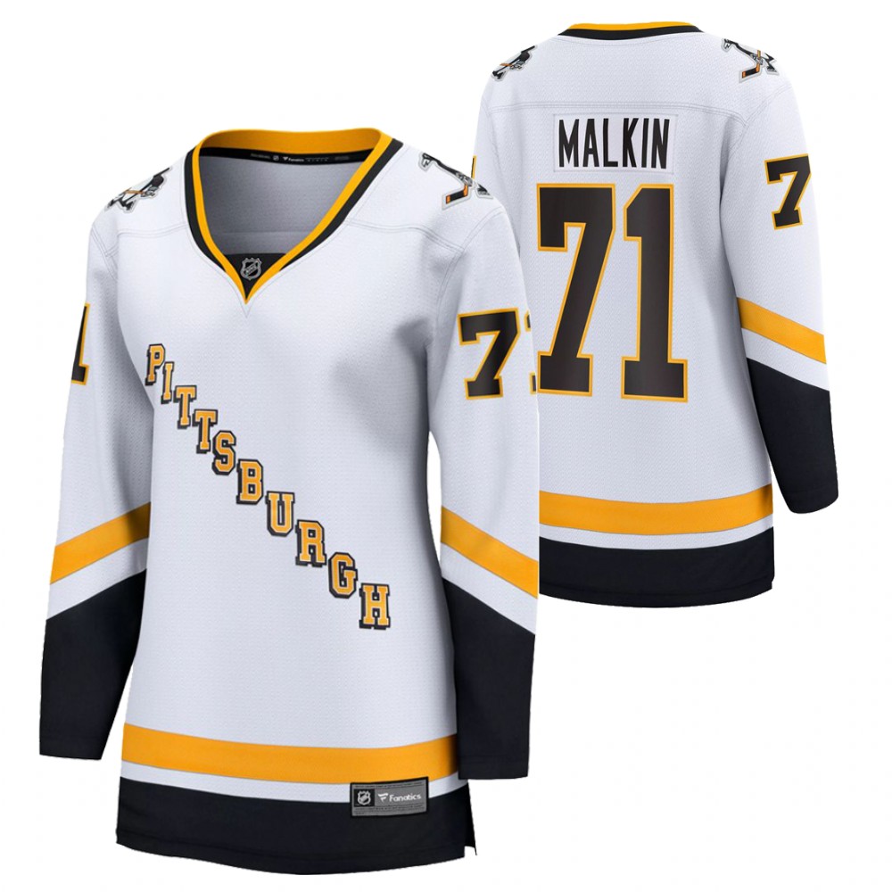 Evgeni Malkin Pittsburgh Penguins Reverse Retro White Women's Jersey Special Edition