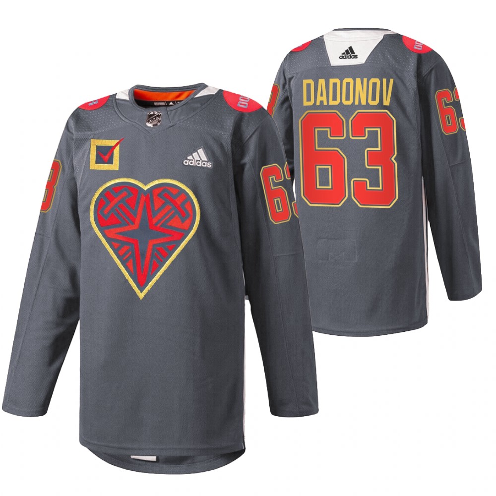 Evgenii Dadonov Vegas Golden Knights Black DonorAwareness 2022 Jersey Warm-Up