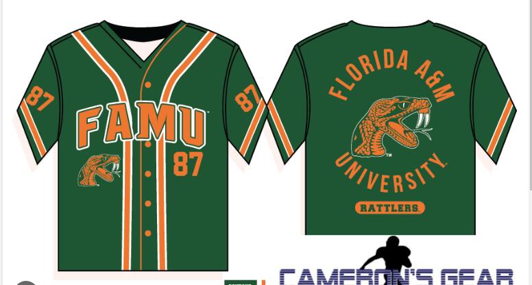 FAMU Baseball Jersey Green