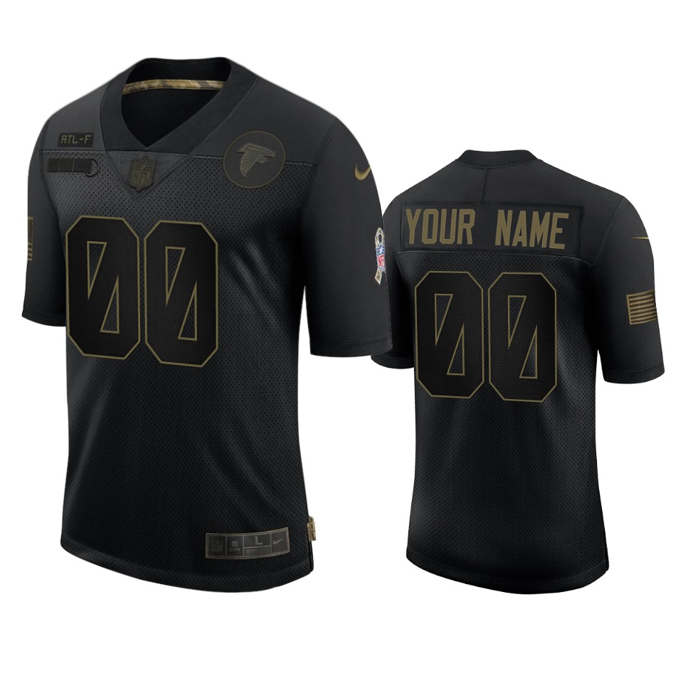 Falcons Black Custom Limited Jersey 2020 Salute to Service