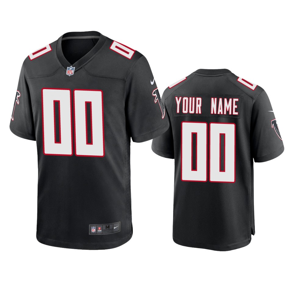 Falcons Black Custom Throwback Game Jersey