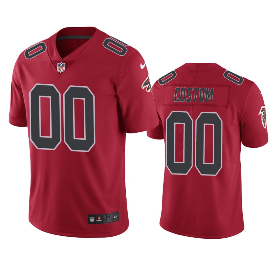 Falcons Color Rush Limited Jersey Custom Red