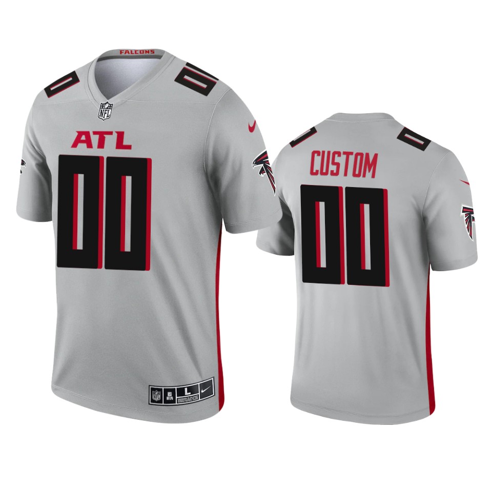 Falcons Custom Inverted Legend Silver Jersey