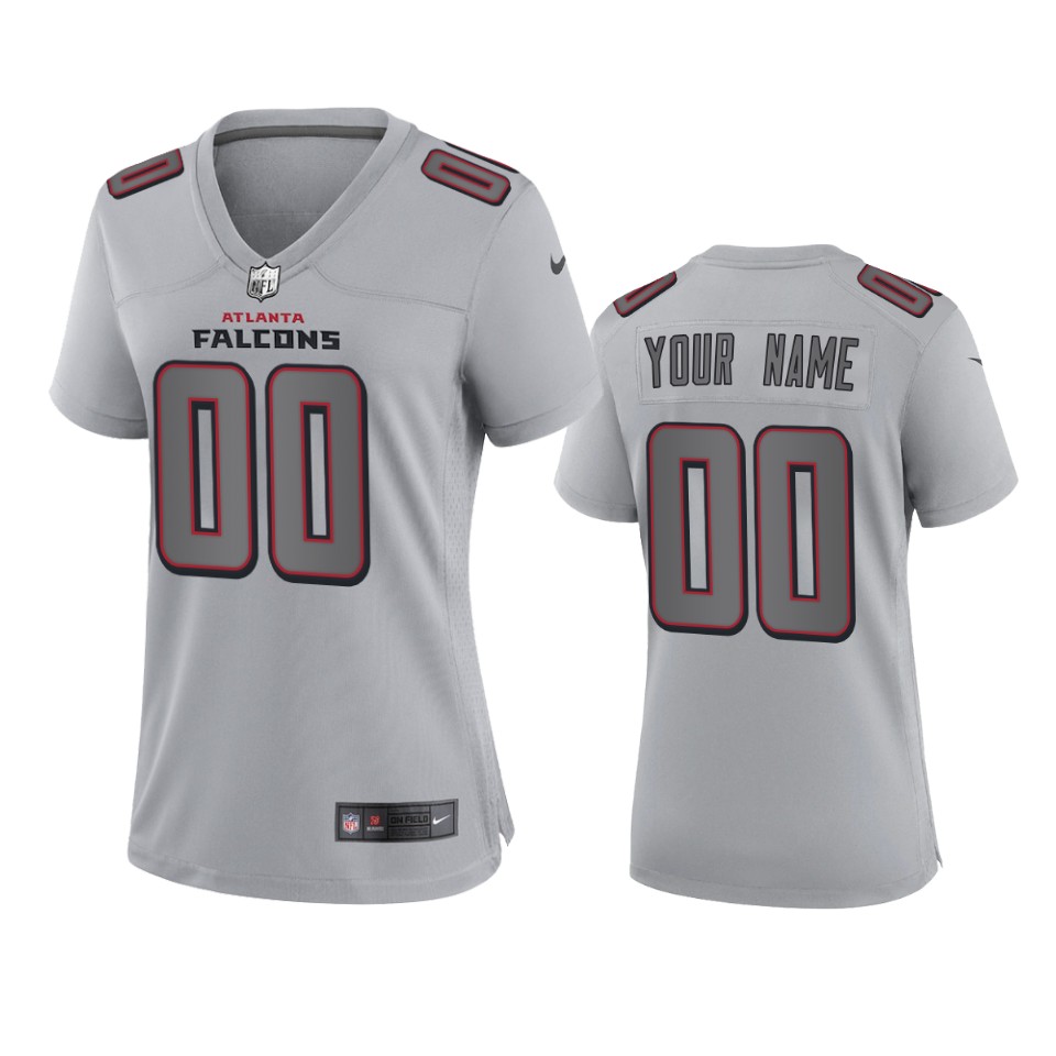 Falcons Gray Custom Atmosphere Fashion Game Jersey