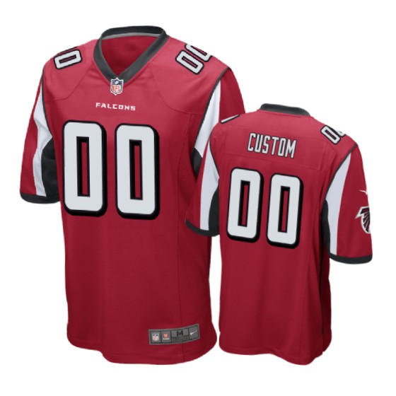 Falcons Red Custom Game Jersey