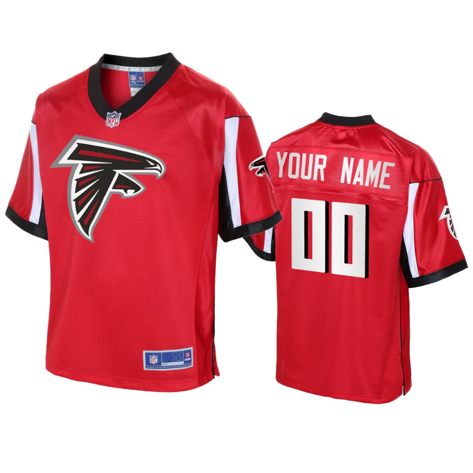 Falcons Red Custom Icon Jersey